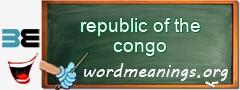 WordMeaning blackboard for republic of the congo